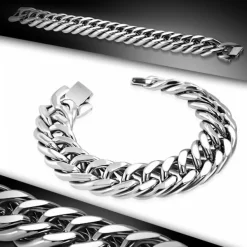 19mm Mega Panserarmbånd I Stål - 22cm