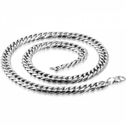 11mm panserhalskæde i rustfri stål - 60cm