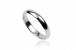 4mm Rounded Sølvfingerring m/k