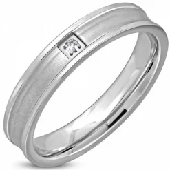 4mm stålfingerring til hende / satin