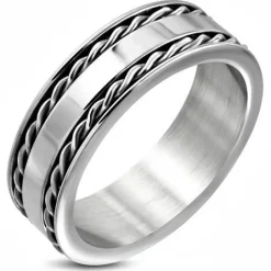 8mm Stålring m/k til mænd - kvinder - par