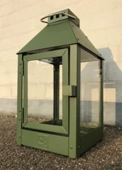 Olivengrøn Lanterne Galvaniseret / Coated