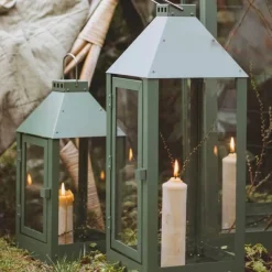Olivengrøn Lanterne Galvaniseret / Coated