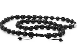 Onyx Kugle halskæde til mænd - 86cm
