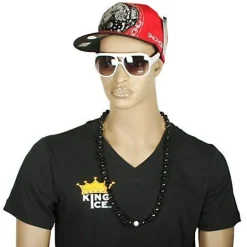 Onyx Kugle halskæde til mænd - 86cm