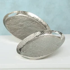 Ovale orientalske fade med håndtag og mønster - Sæt - Selina