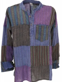 Patchwork bondeskjorte til Herre - 3 Modeller