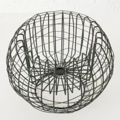 Potteskjuler i sort jern med jerntråde - Ø.26cm