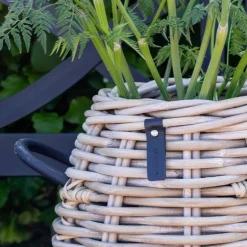 Pæreformede koniske rattan krukker - Ø.30 + Ø.50 + Ø.70