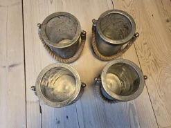 PTMD Collection Lysestager i silverglass og rå alu - 4stk