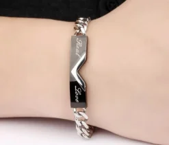 Real Love - Stålarmbånd til par / kærester