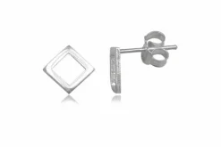 Ørestikker kvadrat i 925 sølv