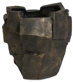 ROCA Plantepotte i antik guld med cubes - 55x55cm