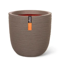 Rund Ball Rib indendørs plantekrukke - Sort + Antrazit + Grå + Taupe