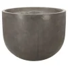 Rund indendørs krukke i fiberbeton - Ø.51 - Antrazit - Topkvalitet
