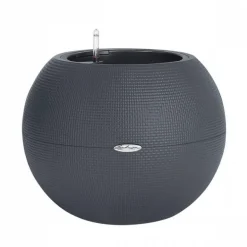 Rund Plantekrukke med indsats og selvvanding - Ø.50cm / Hvid - Sand - Slate