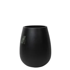 Runde store sorte udendørs krukker - 5 års garanti