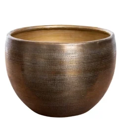 Rustik Polaris metal hammered gold plantepotte - 3 str.