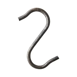 Rustik sort S - krog i rå jern - 3 størrelser - 6stk pak