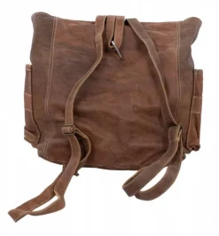 Rygsæk/rygtaske i brun okselæder