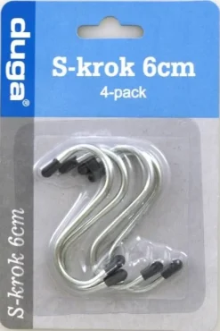 S - kroge / køkkenkroge i stål - 6cm + 8cm + 13cm
