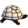 Skildpadde bordlampe i glasmosaik