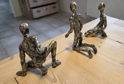 Skulpturer i rå aluminium - 3stk