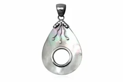 Smykkevedhæng i sølv med perlemor