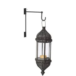 Sort jernkrog til lanterner - 2 størrelser