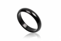 Sort Stålfingerring / 5mm