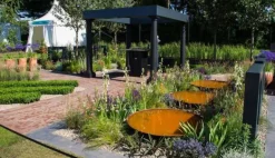 Spejlbassin - Stort vandfad / vandspejl / i cortenstål rust