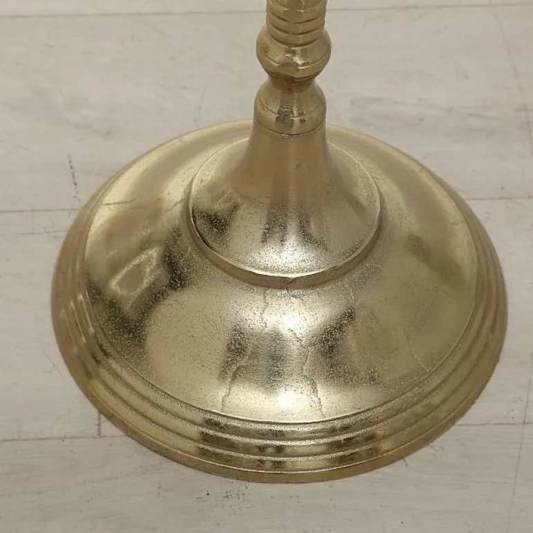 Stor 9 armet gulvlysestage guld / alu - 180cm