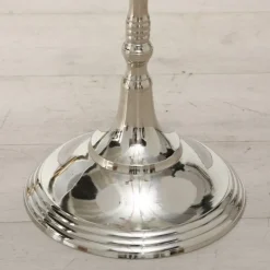 Stor 9 armet kandelaber gulvlysestage i sølv / alu - 180cm