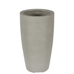 Stor høj krukke med riller og sandstruktur - Sort eller Grå / TILBUD