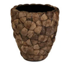 Stor indendørs konisk krukke med Coconut skaller - Ø.60cm