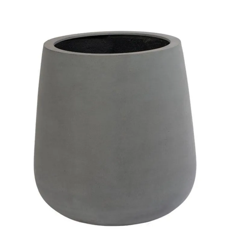 Stor konisk sort eller grå plantekrukke - 2 str.