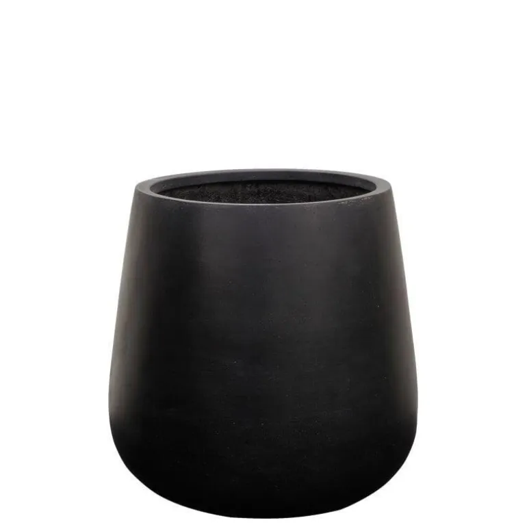 Stor konisk sort eller grå plantekrukke - 2 str.