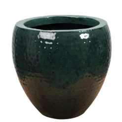 Stor krukke i hammered metal - Ocean Green - 3 størrelser