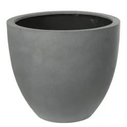 Stor matsort eller matgrå krukke i fiberstone / 3 størrelser