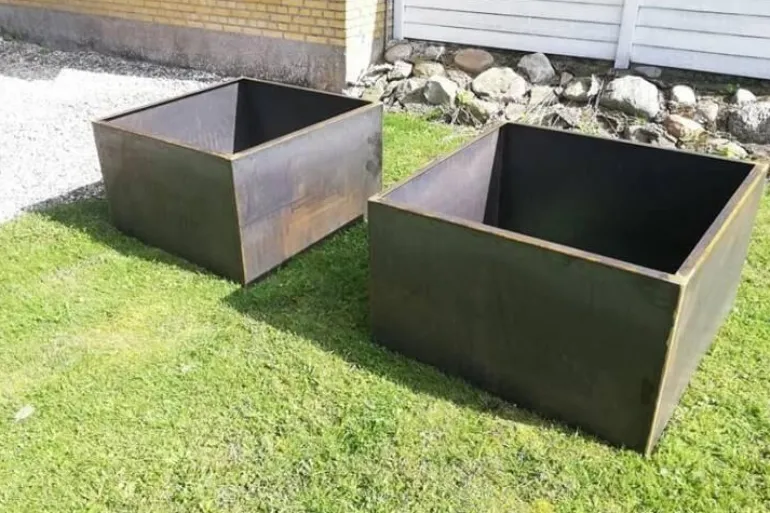 Stor skål/bowle i 4mm corten rust - Ø.80 + Ø.100 + Ø.120