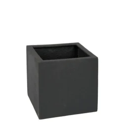 Store firkantede krukker i glasfiber - sort eller grå - VANDTÆTTE