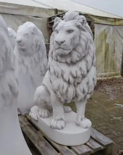 Store haveløver i hvid beton / cement - 620kg/stk