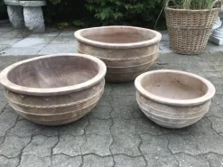 Store lave terracotta krukker / Antik look