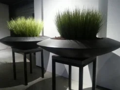 Store lave UFO krukker i glasfiber / polyester - Ø.120cm + Ø.200cm