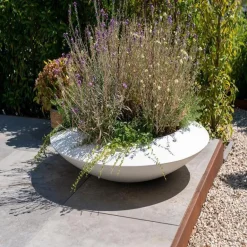 Store lave UFO krukker i glasfiber / polyester - Ø.120cm + Ø.200cm