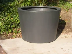 Store runde krukker i antrazit - Ø.95cm + Ø.120cm + Ø.150