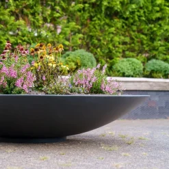 Store runde plantefade i glasfiber / polyester - Op til Ø.200cm