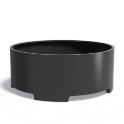 Store runde plantekasser i aluminium med ben / fødder - 7021 Antrazit