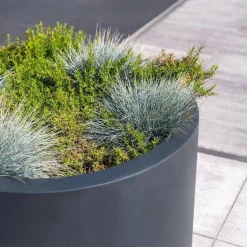 Store runde plantekrukker i polyester - 4 str - H.60cm