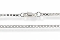 Supertynd 1mm box sølvhalskæde - 40cm